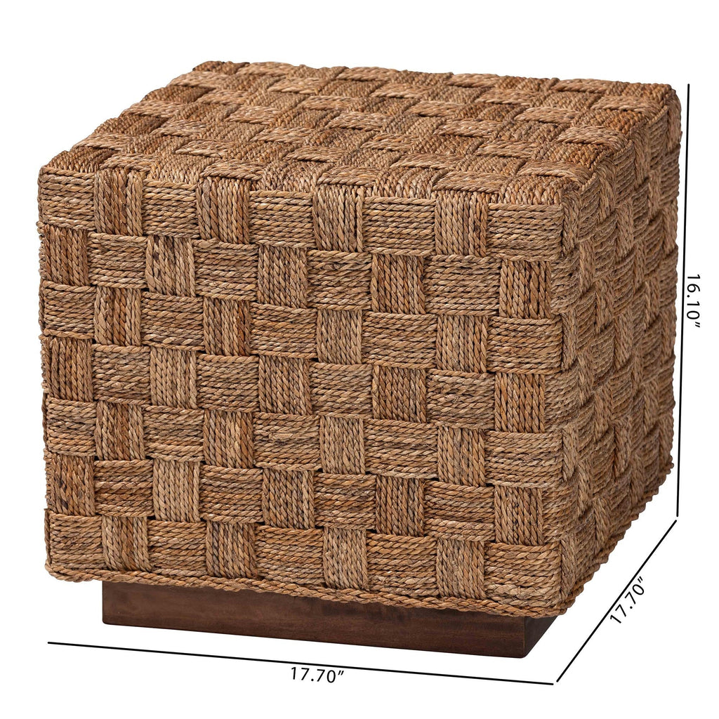 Bohemian Natural Seagrass End Table