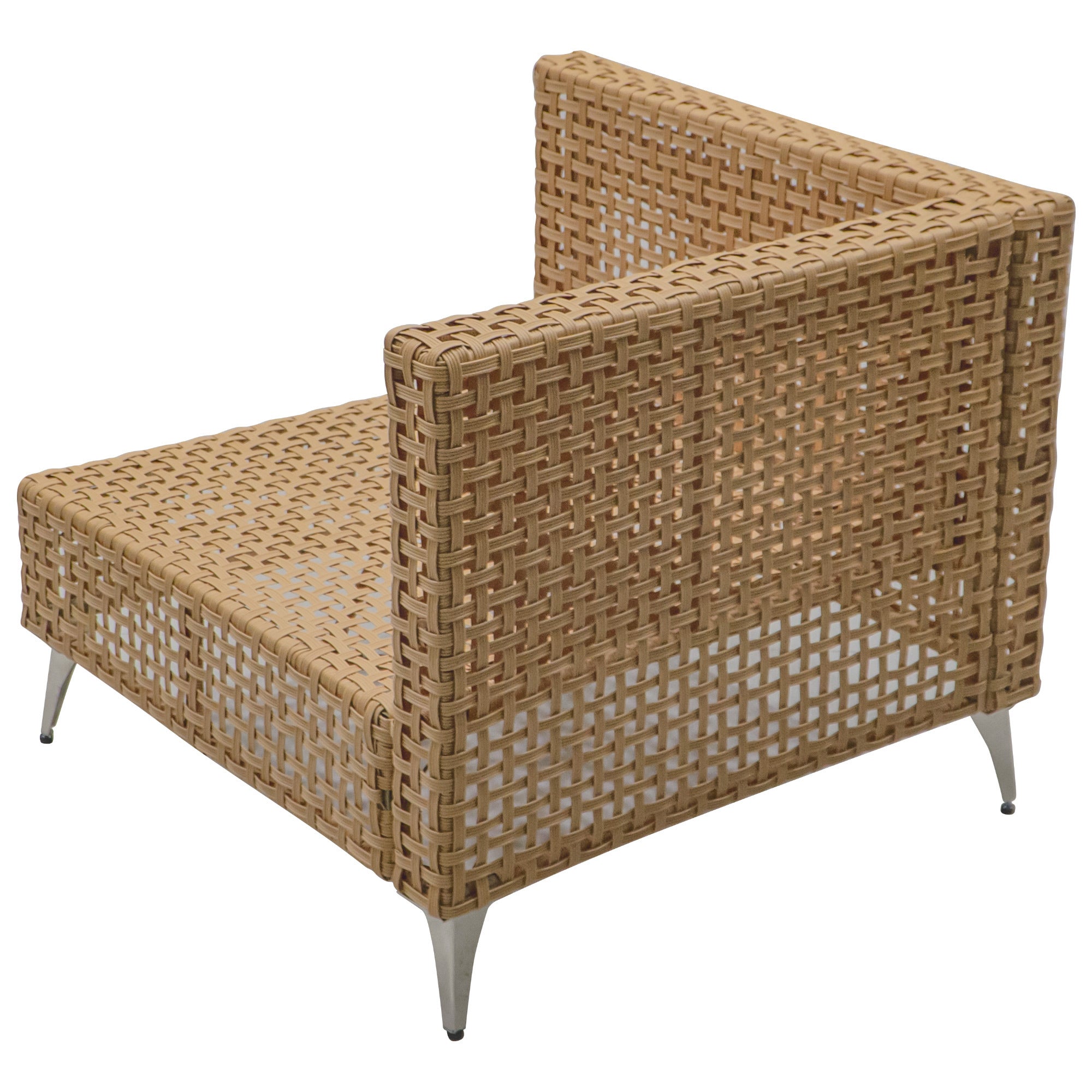 Outdoor Patio Set with Fire Pit Table Rattan Metal Beige 8 Piece