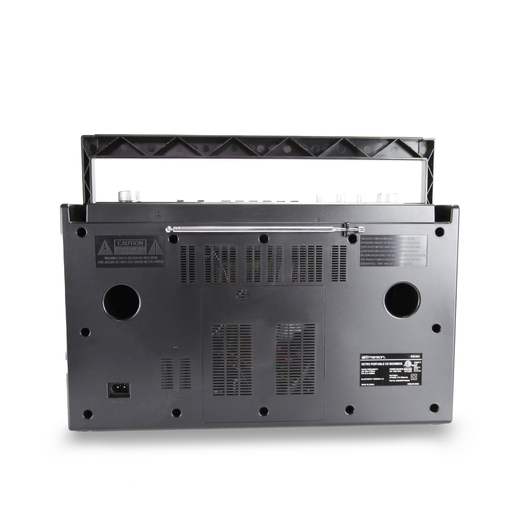 Emerson Retro Portable CD Boombox w Programmable Memory and LED Digital Display