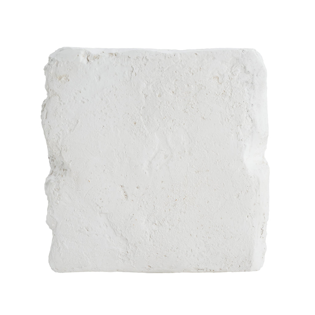 Outdoor Side Table Square MGO White Cave Texture 16.5x17.85in