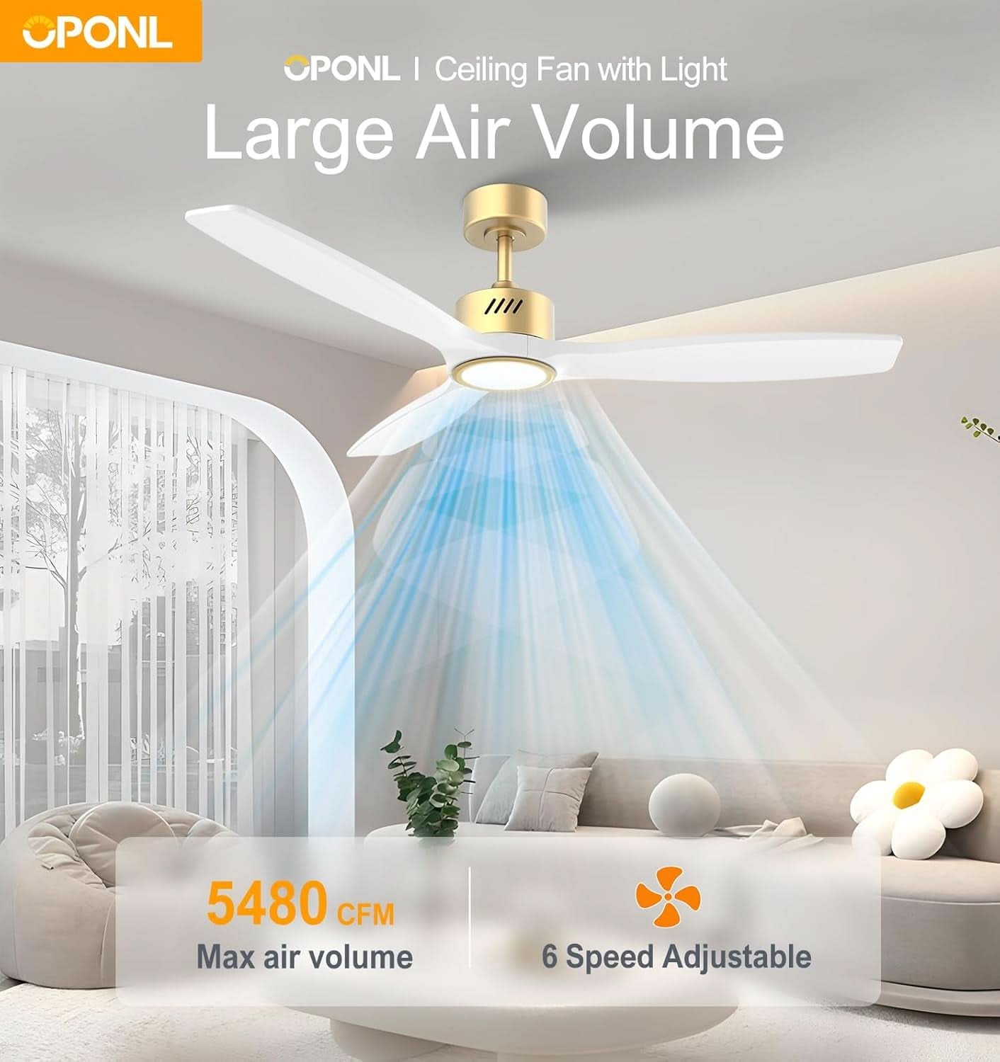 52 Inch Wooden Ceiling Fan With Integrated Light And Remote Control