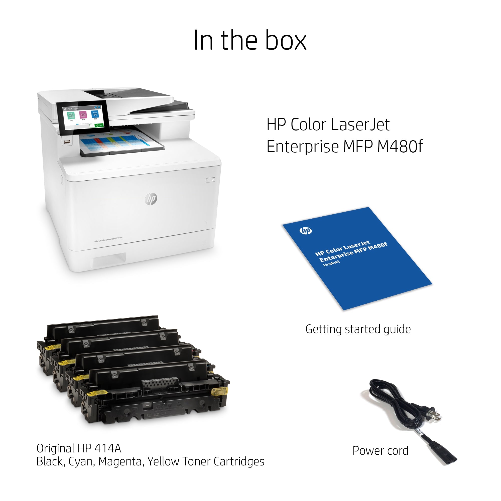 HP Color LaserJet Enterprise MFP M480f 29 ppm Multifunction Printer 3QA55A#BGJ