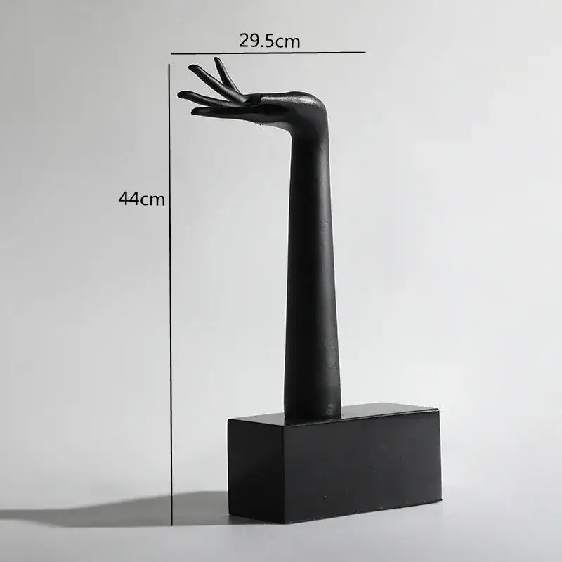 DecorBites™ Black Metal Sports Figure Sculpture for Elegant Home Decor