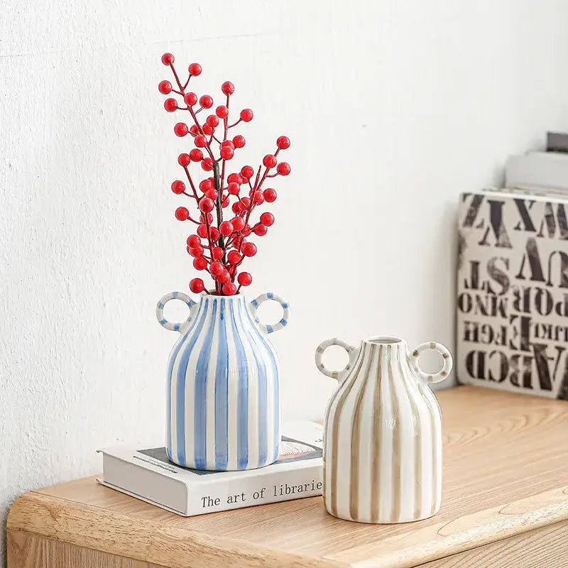 Abstract Ceramic Hydroponic Vase Black