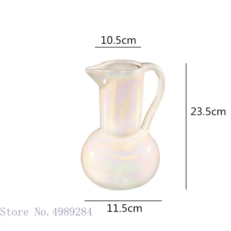 DecorBites™ Ceramic Shell Vase - White Gloss - Abstract Irregular Design for Home Decor