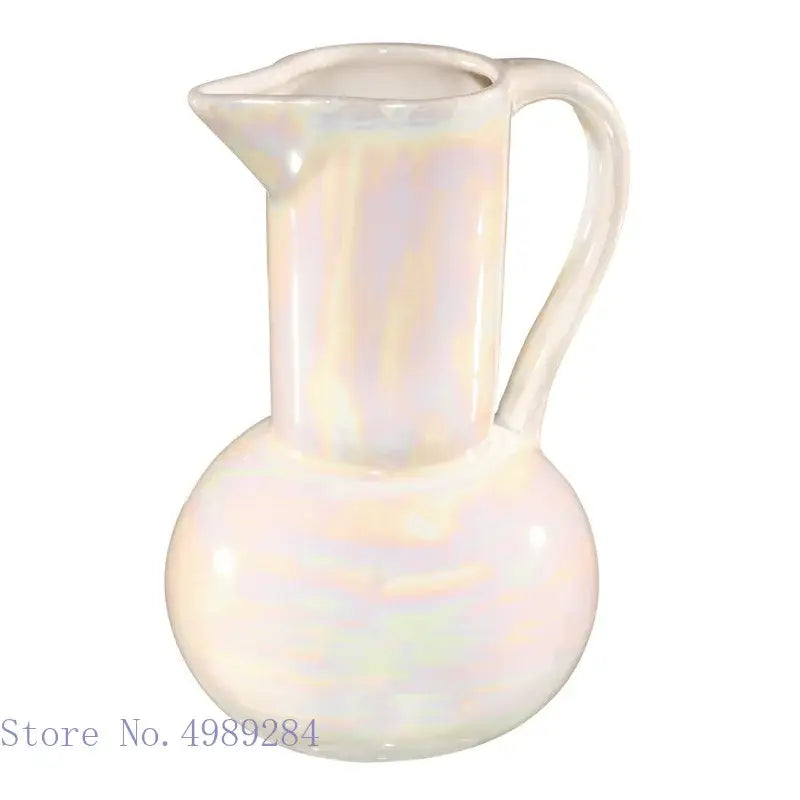 DecorBites™ Ceramic Shell Vase - White Gloss - Abstract Irregular Design for Home Decor