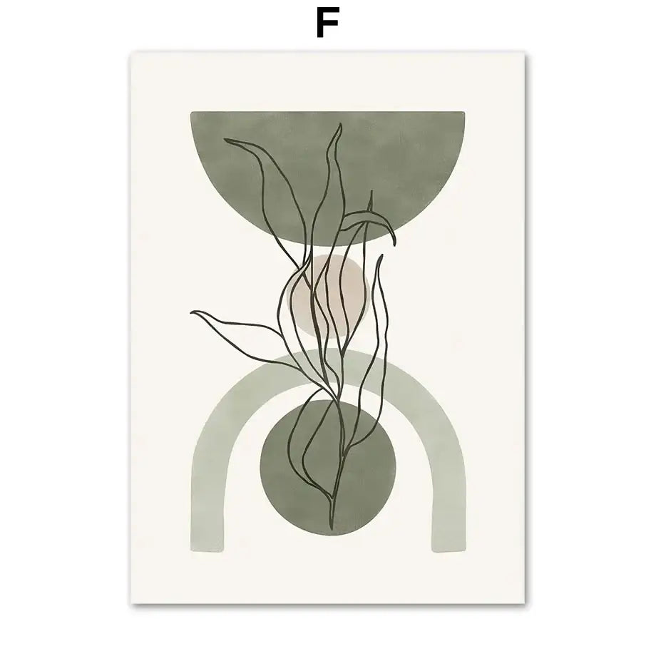 Abstract Leaf Canvas Wall Art