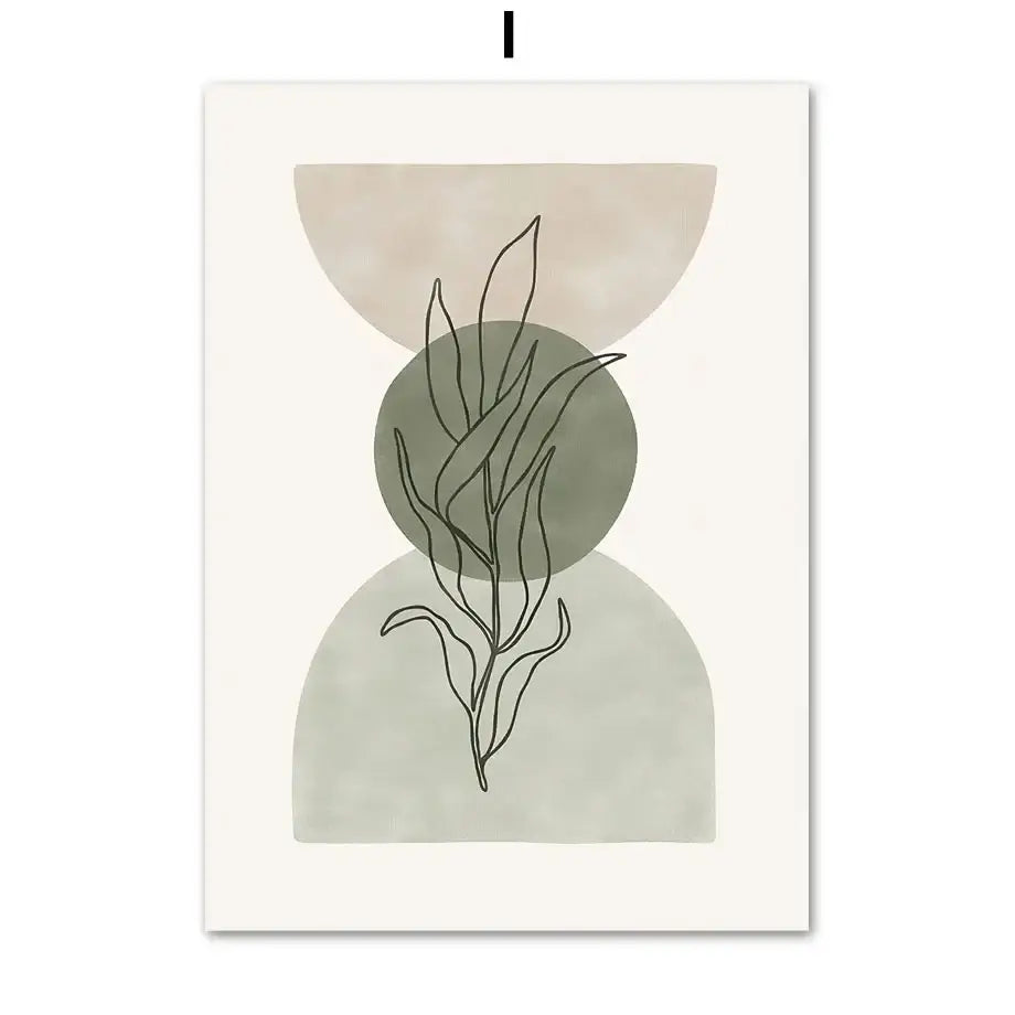 Abstract Leaf Canvas Wall Art