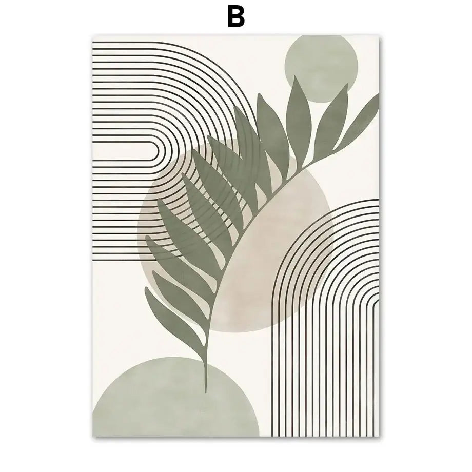 Abstract Leaf Canvas Wall Art