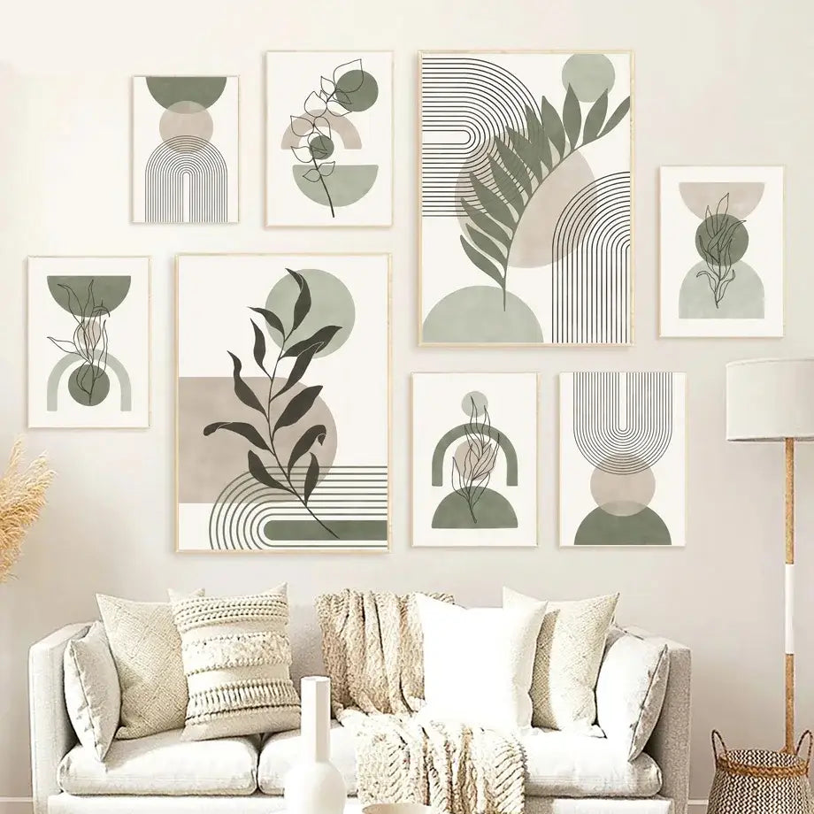Abstract Leaf Canvas Wall Art