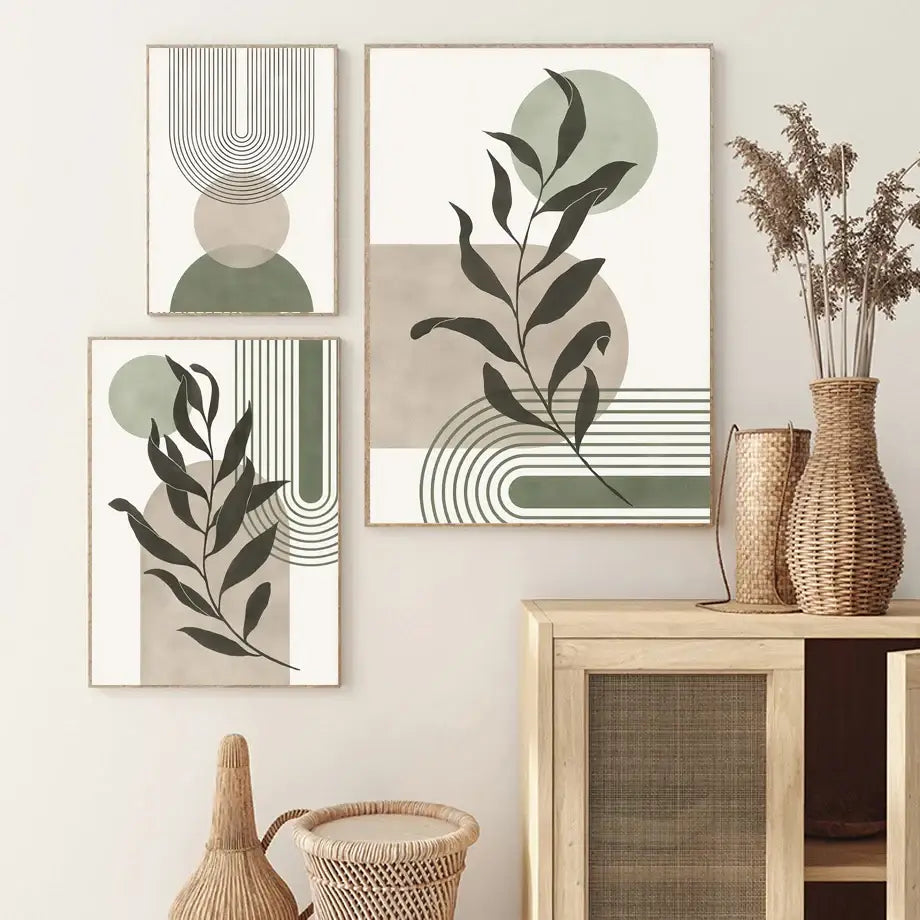 Abstract Leaf Canvas Wall Art