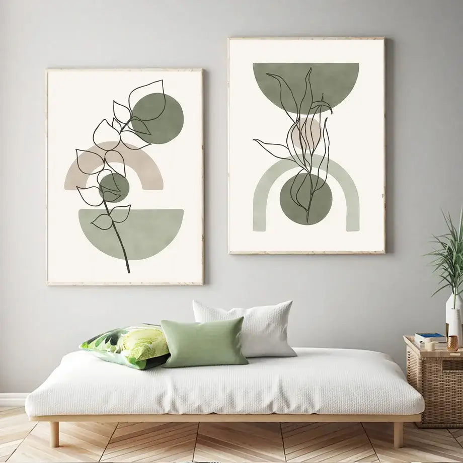 Abstract Leaf Canvas Wall Art