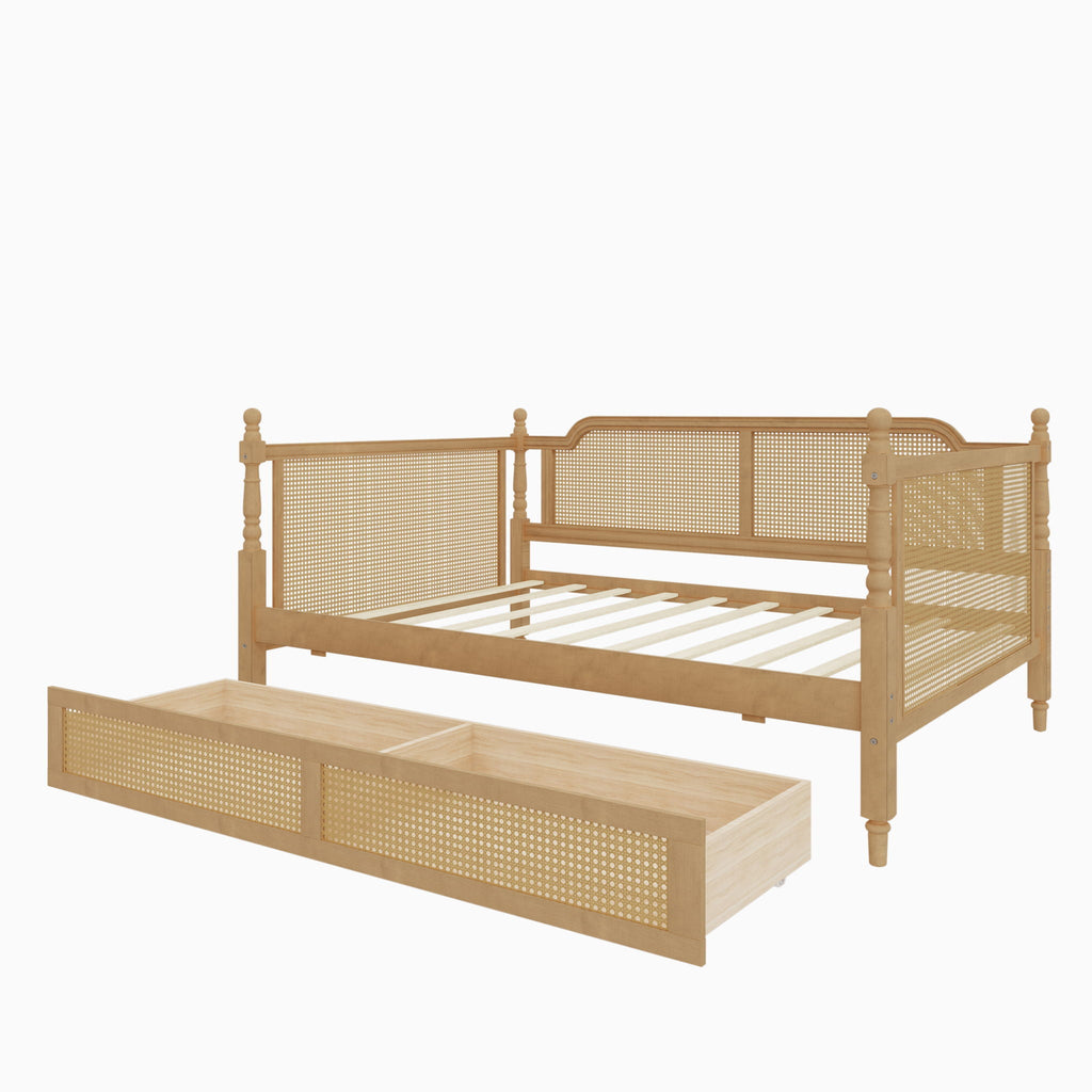 Full Size Daybed With 2 Drawers - Walnut