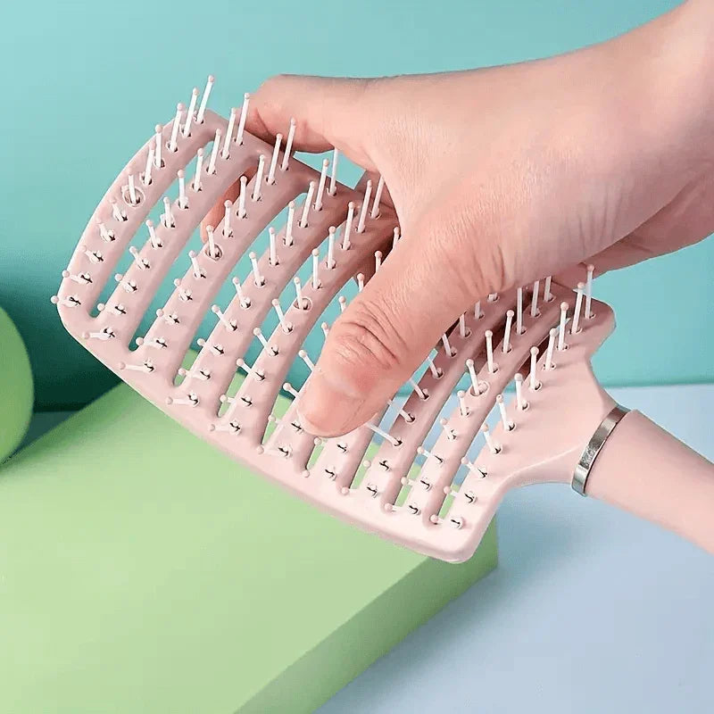 1 Piece Nylon Women's Curly Hair Comb – Heat & Moisture Resistant Scalp Massage & Styling Tool