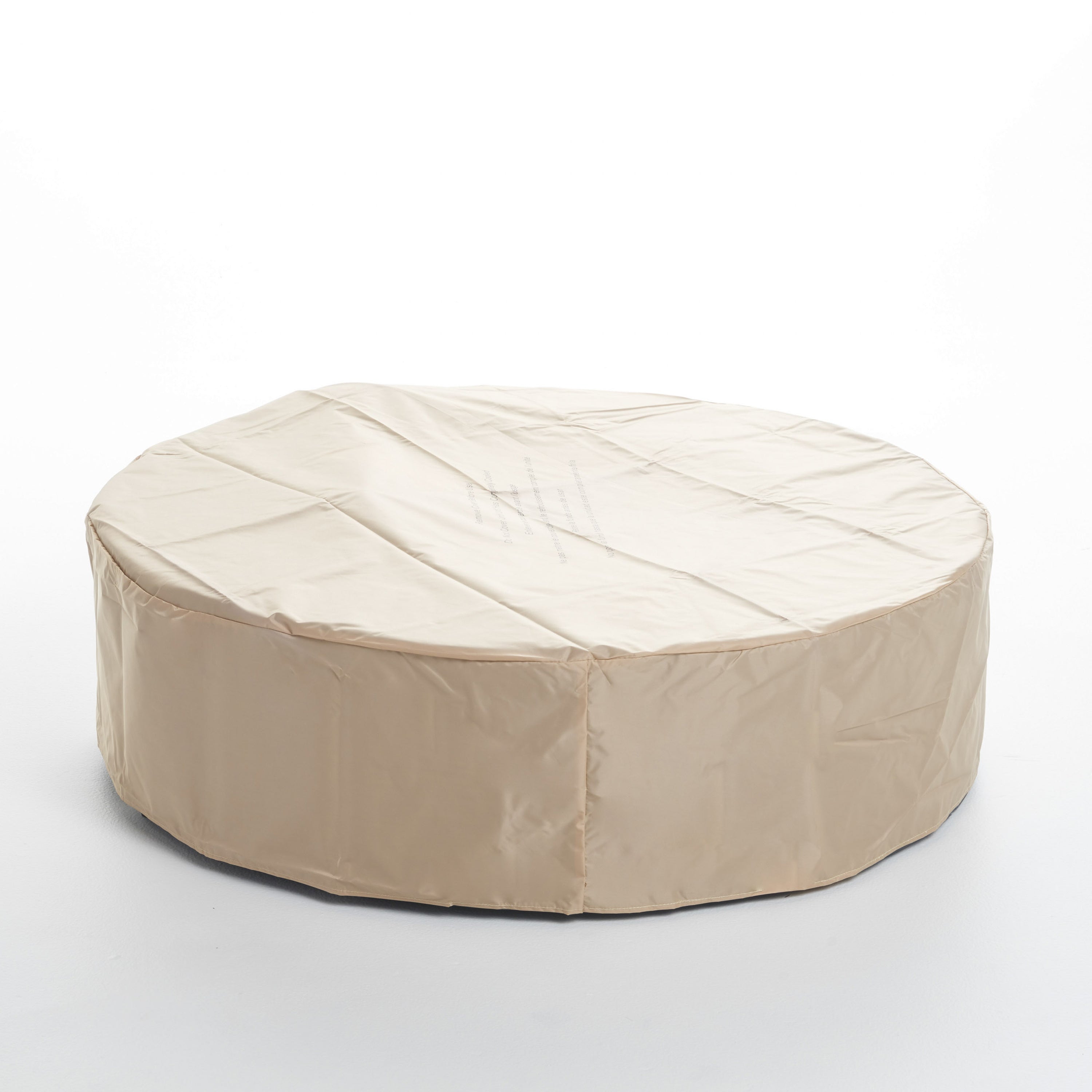 Modern Lightweight Concrete Circular Fire Pit 50000 BTU, Dark Gray