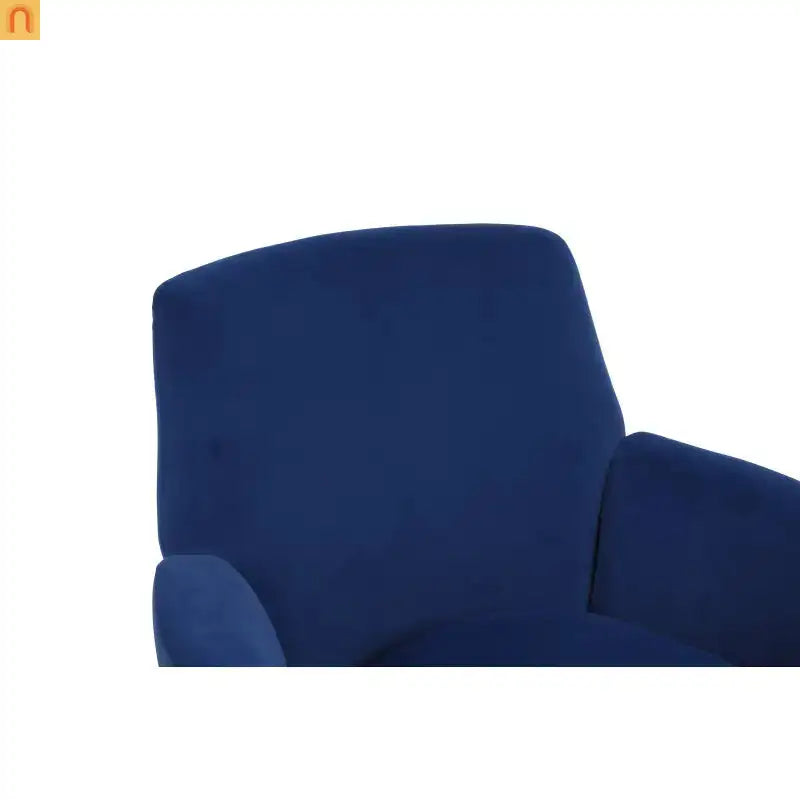 Accent Chair Barrel Swivel Velvet Navy 29in Pocket Spring 300 lb