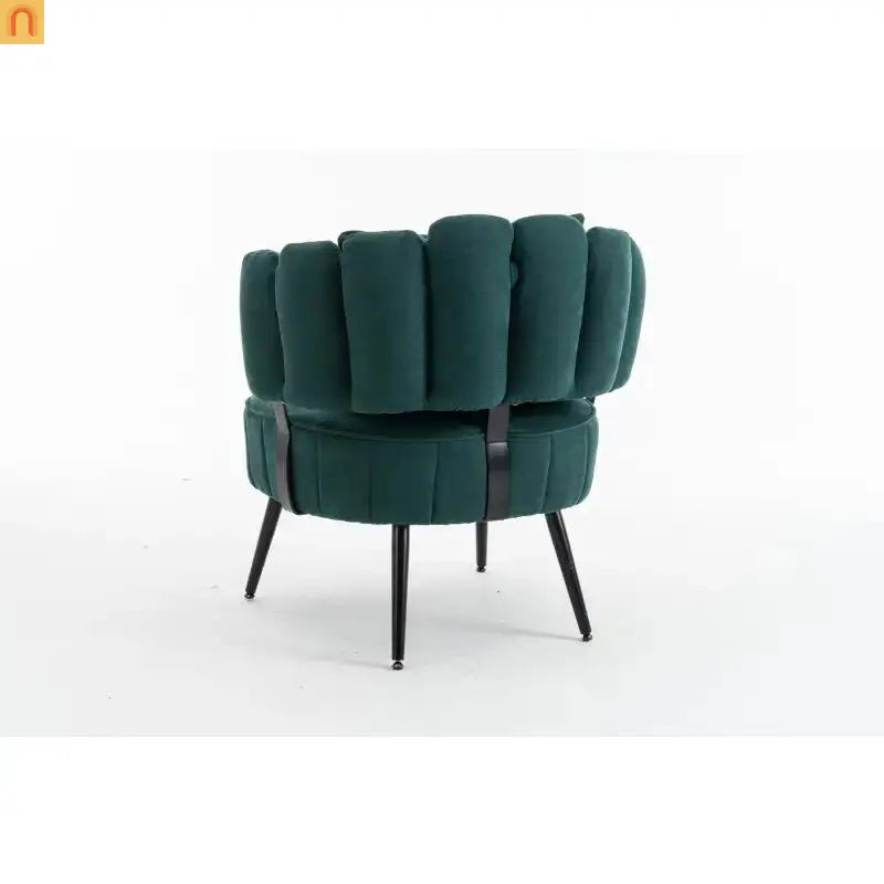 Accent Chair Coastal Chenille Green Pocket Spring 300 lb 28in