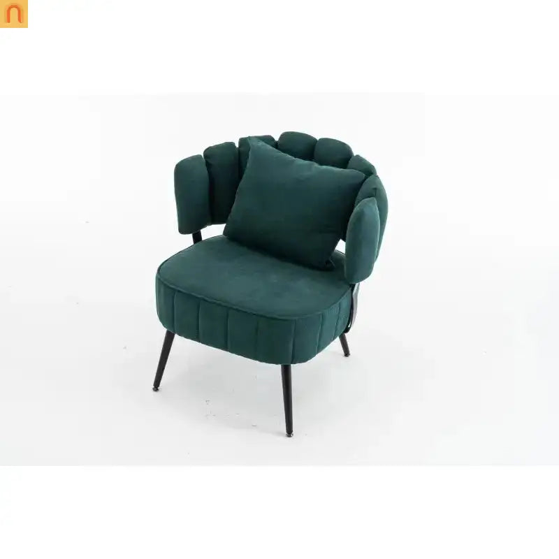 Accent Chair Coastal Chenille Green Pocket Spring 300 lb 28in