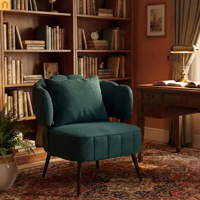 Accent Chair Coastal Chenille Green Pocket Spring 300 lb 28in