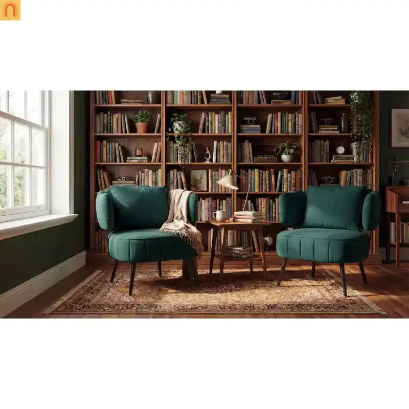 Accent Chair Coastal Chenille Green Pocket Spring 300 lb 28in