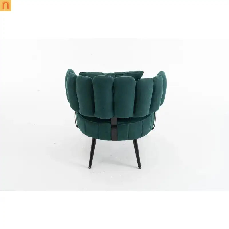 Accent Chair Coastal Chenille Green Pocket Spring 300 lb 28in