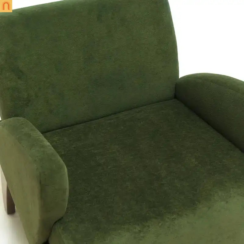 Accent Chair Plush Velvet Dark Green 28in Wide High-Resilience Foam