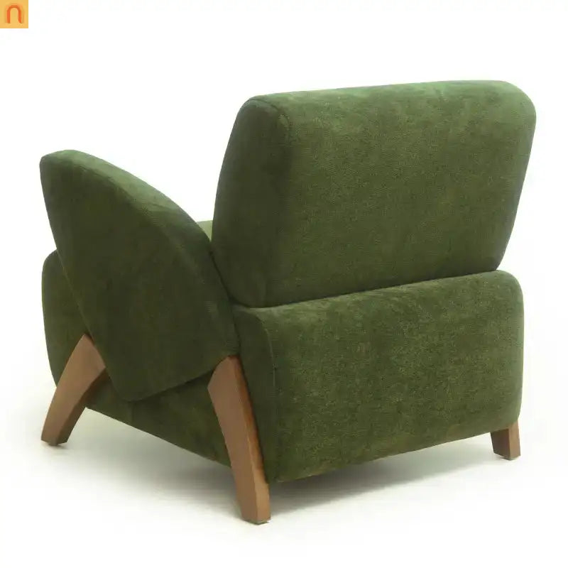 Accent Chair Plush Velvet Dark Green 28in Wide High-Resilience Foam