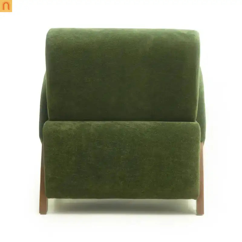 Accent Chair Plush Velvet Dark Green 28in Wide High-Resilience Foam