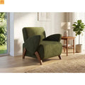 Accent Chair Plush Velvet Dark Green 28in Wide High-Resilience Foam