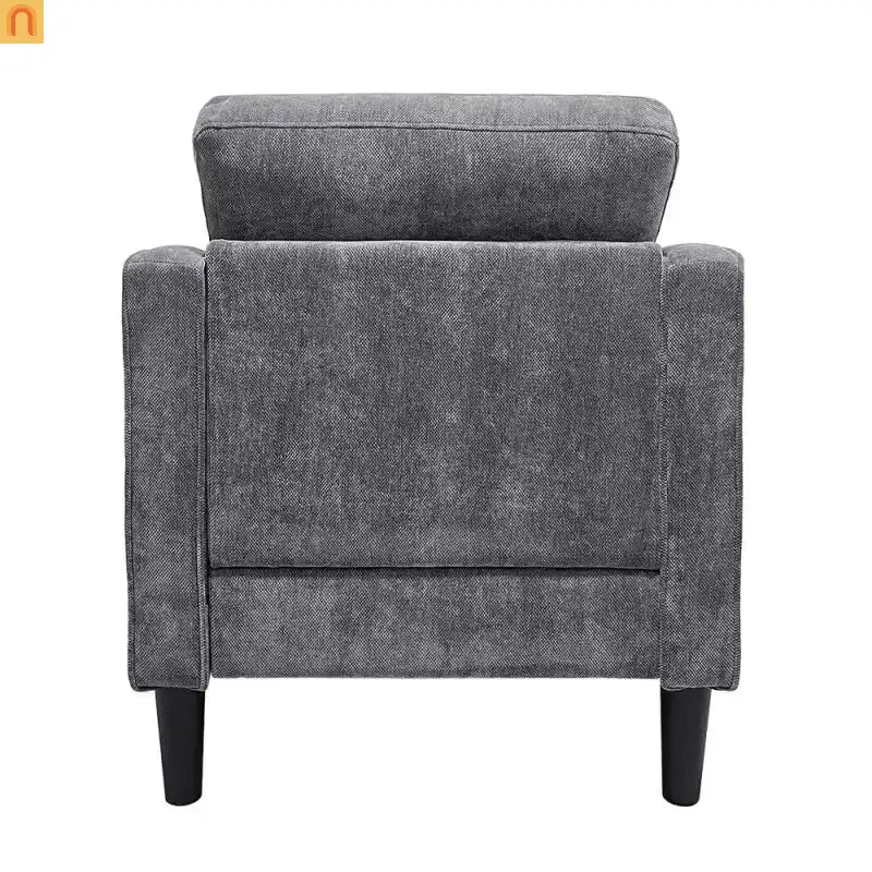 Accent Chair Mid-Century Linen Gray Pocket Spring 380 lb 30in