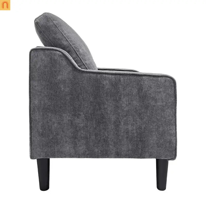 Accent Chair Mid-Century Linen Gray Pocket Spring 380 lb 30in