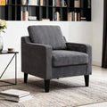 Accent Chair Mid-Century Linen Gray Pocket Spring 380 lb 30in