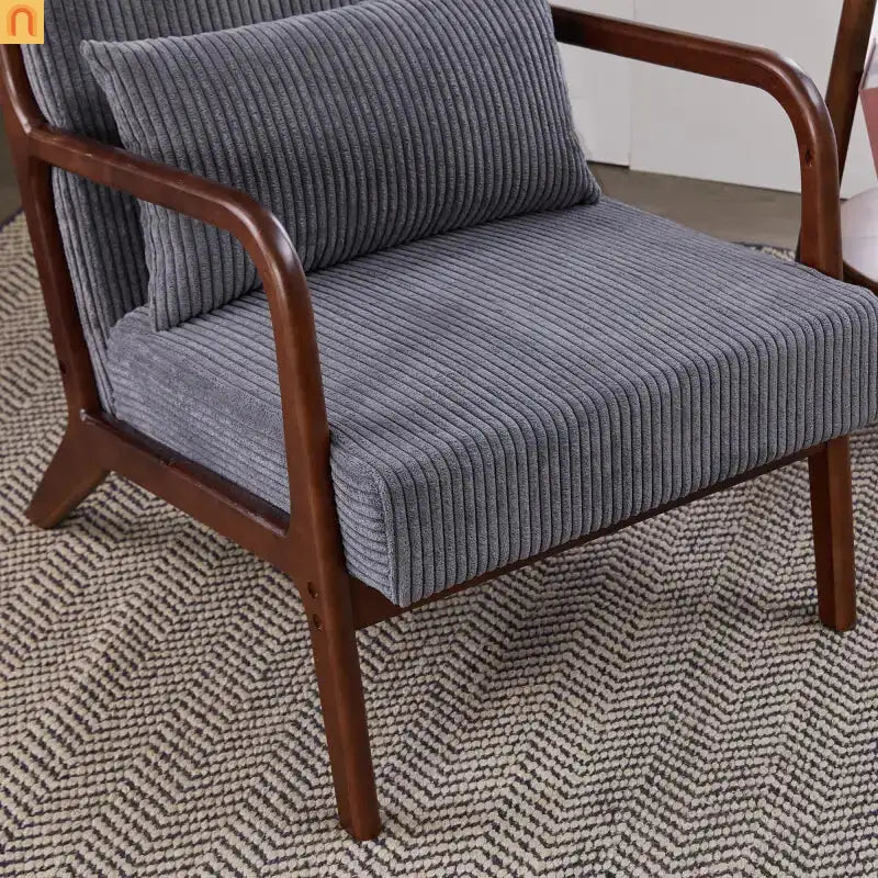 Accent Chair Mid-Century Dark Gray 28in