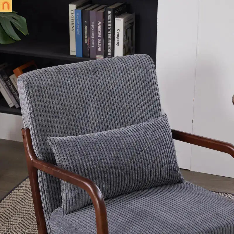Accent Chair Mid-Century Dark Gray 28in