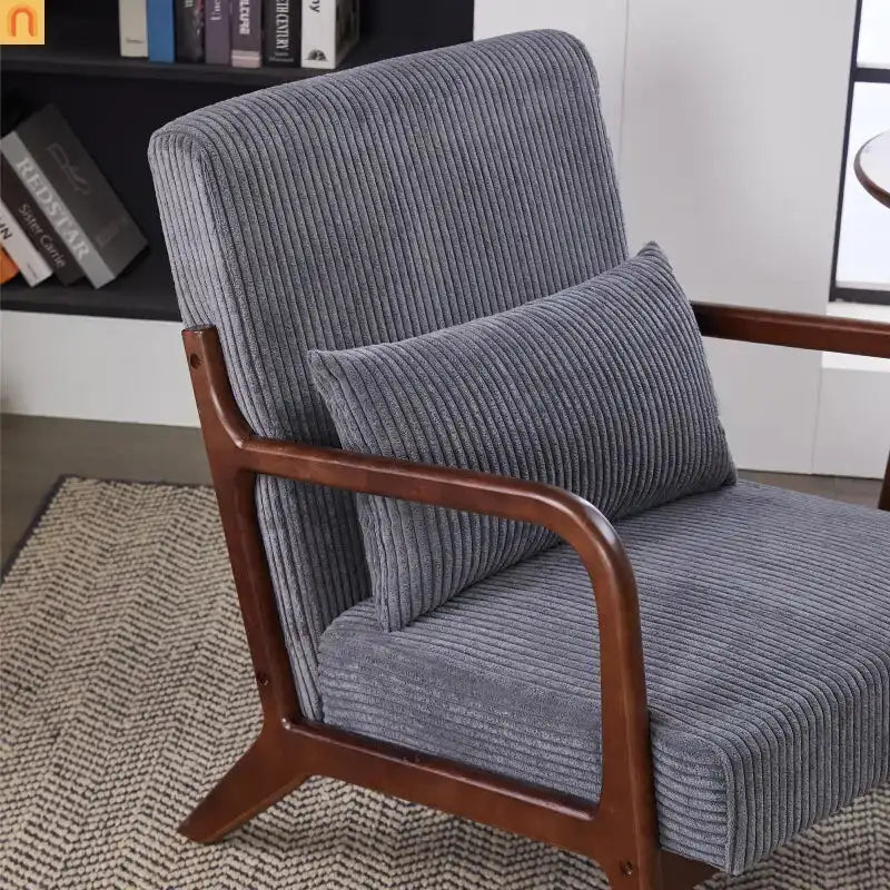 Accent Chair Mid-Century Dark Gray 28in
