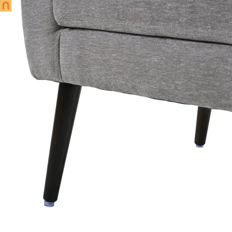 Accent Chair Modern Chenille Gray Rubberwood Waist Pillow 275 lb 28in