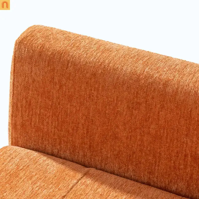 Modern Chenille Orange Accent Chair 28in 275lb