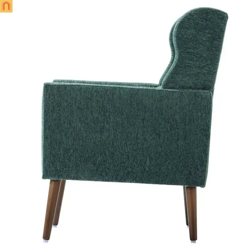 Accent Chair Modern Chenille Blackish Green Rubberwood 275 lb 28in