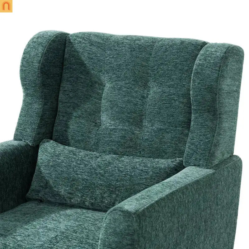 Accent Chair Modern Chenille Blackish Green Rubberwood 275 lb 28in
