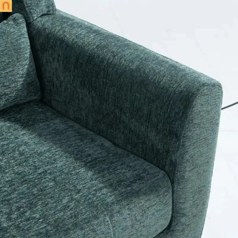 Accent Chair Modern Chenille Blackish Green Rubberwood 275 lb 28in