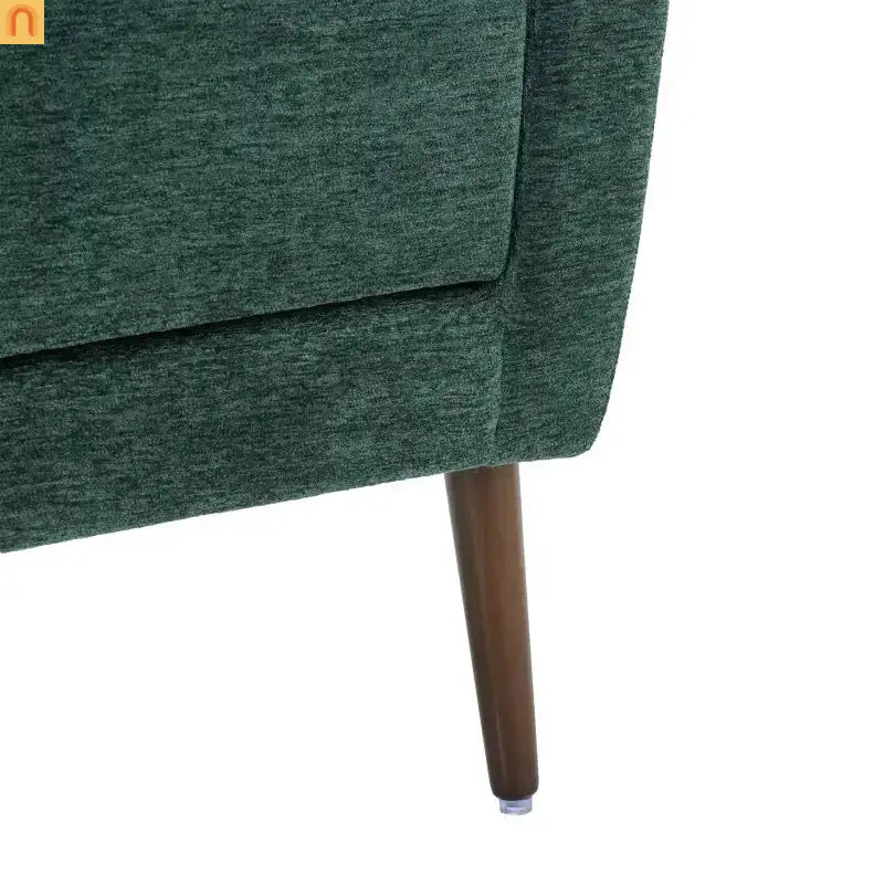 Accent Chair Modern Chenille Blackish Green Rubberwood 275 lb 28in