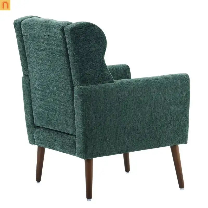 Accent Chair Modern Chenille Blackish Green Rubberwood 275 lb 28in