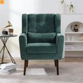 Accent Chair Modern Chenille Blackish Green Rubberwood 275 lb 28in