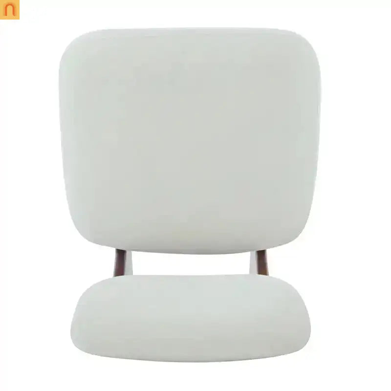 Accent Chair Modern Minimalist Polyester Beige Set of 2 Walnut Base