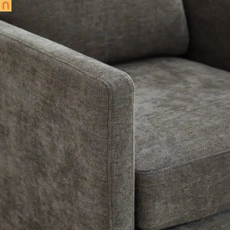 Accent Chair Square Swivel Chenille Charcoal 360 Degree 300 lb 30in