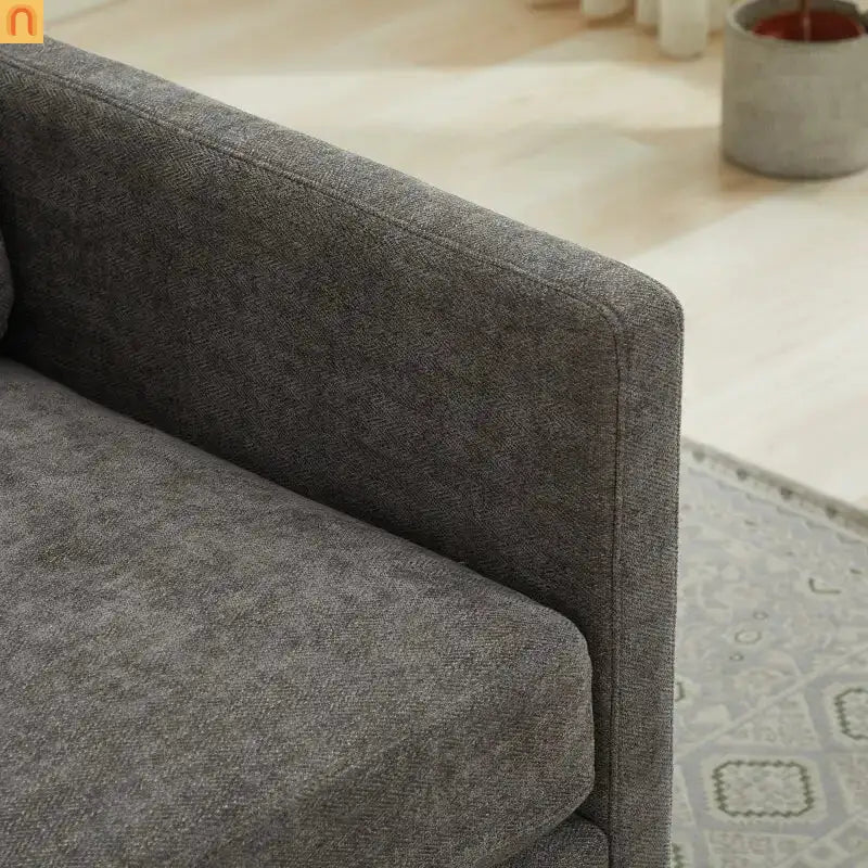 Accent Chair Square Swivel Chenille Charcoal 360 Degree 300 lb 30in
