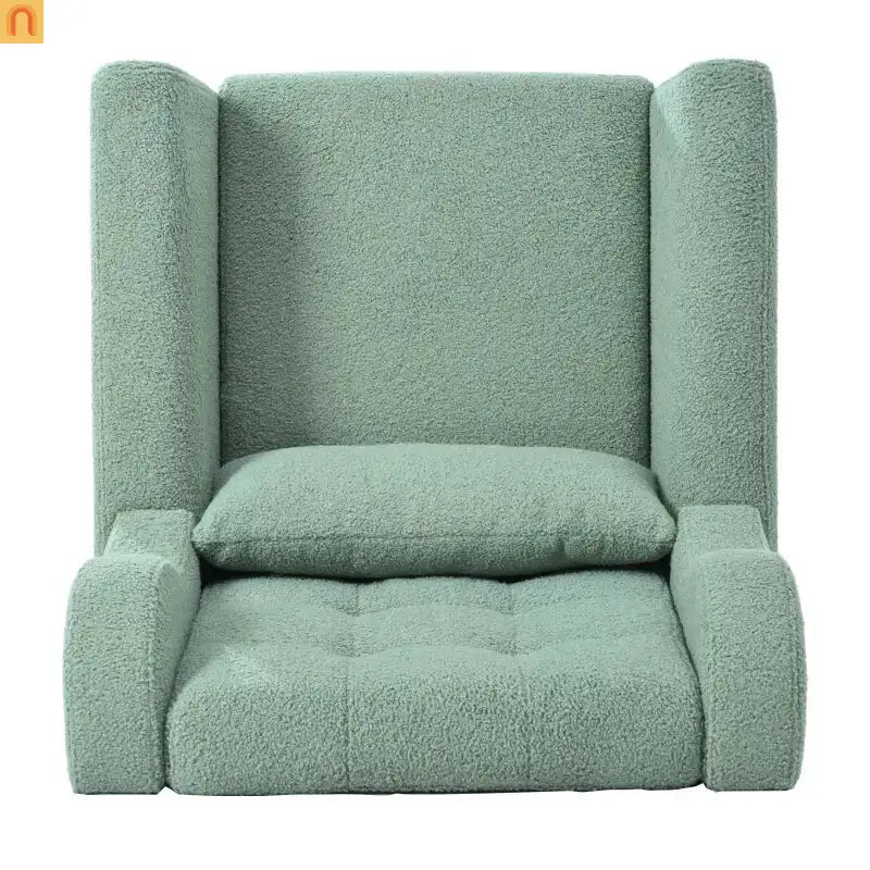 Accent Chair Modern Teddy Fabric Light Green Rubberwood 275 lb 28in