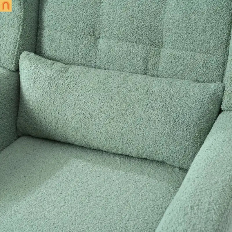 Accent Chair Modern Teddy Fabric Light Green Rubberwood 275 lb 28in