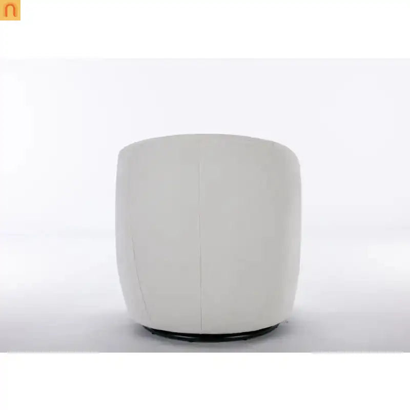Accent Chair Barrel Swivel Chenille Ivory 360 Degree 250 lb 25in