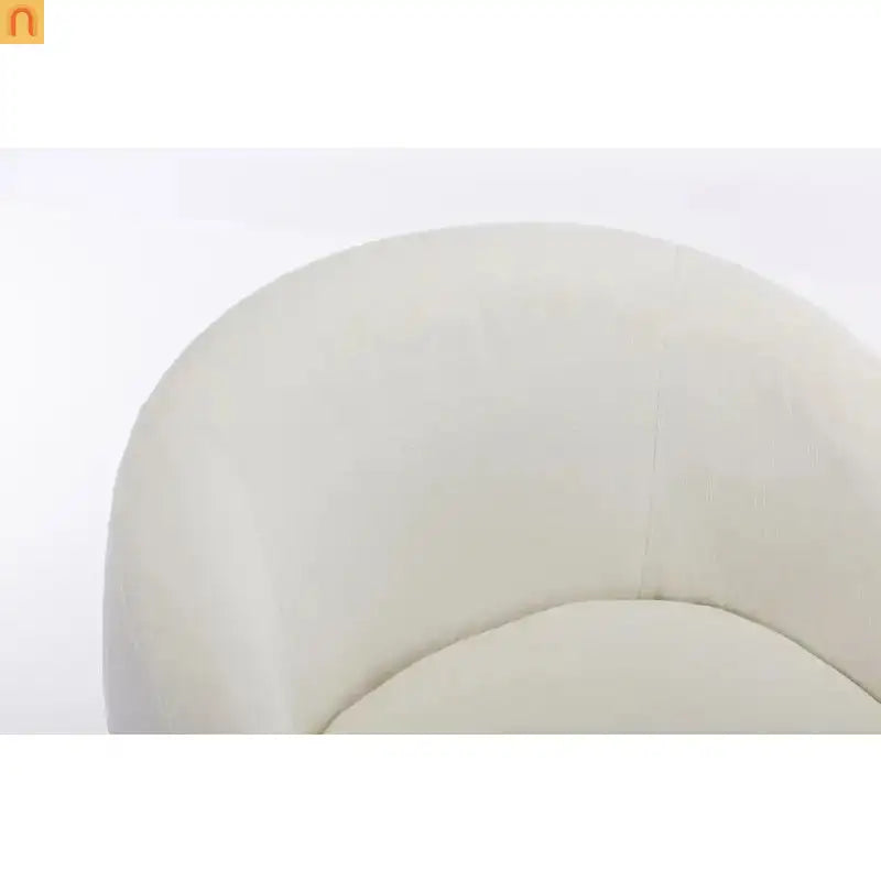 Accent Chair Barrel Swivel Chenille Ivory 360 Degree 250 lb 25in